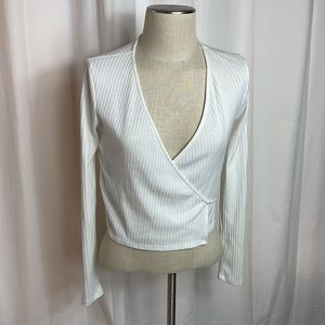 ONE CLOTHING white long sleeved top